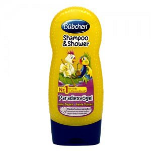 Bübchen Kids šampon a sprchový gel Veselí papoušci 230ml