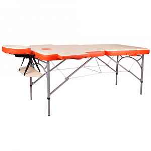 inSPORTline inSPORTline Masážní stůl Tamati 2-dílný hliníkový oranžová