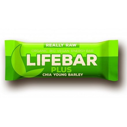 Lifebar plus chia semínka a mladý ječmen BIO 47 g Lifefood