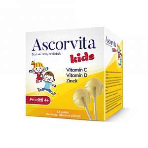 Ascorvita Kids lízátka pro děti 12 ks