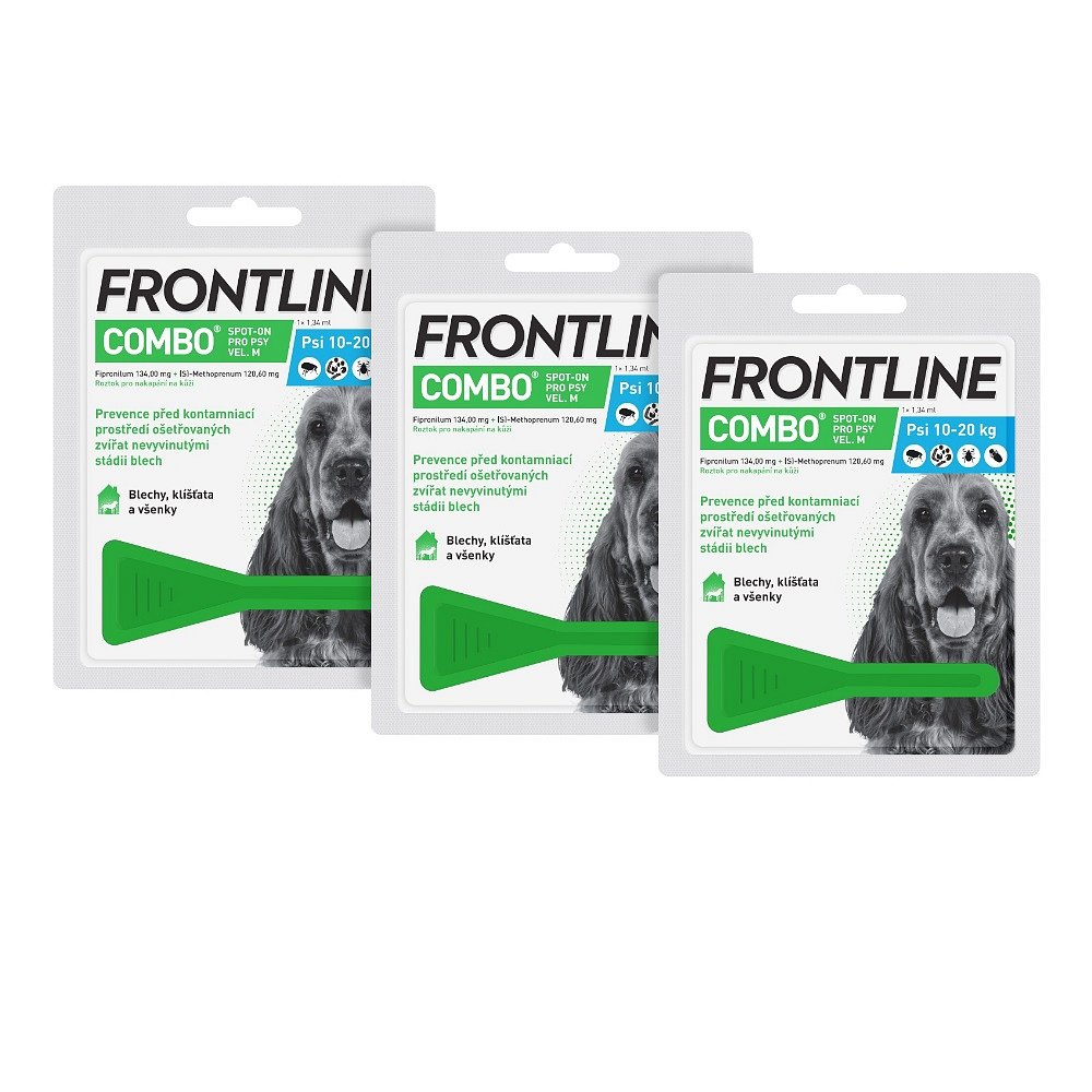 FRONTLINE Combo Spot-on pro psy M (10-20 kg) 1x1,34 ml 3ks