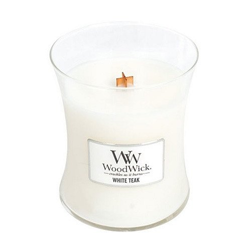 WoodWick Vonná svíčka váza White Teak  275 g