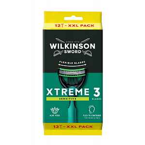 Wilkinson Xtreme3 Sensitive Comfort Maxi pack pánský jednorázový holicí strojek 12 ks