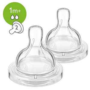 AVENT Dudlík Anti-colic 2 pomalý průtok 2ks