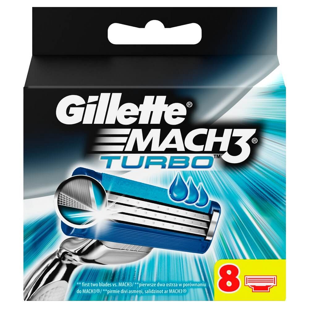 Gillette Mach3 turbo náhradní hlavice 8ks