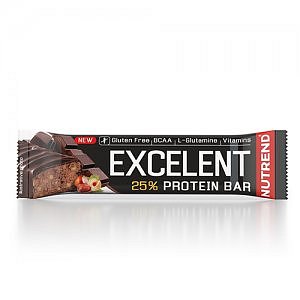 Nutrend EXCELENT 25% PROTEIN BAR 40g tyčinka -čokoládová s oříšky-