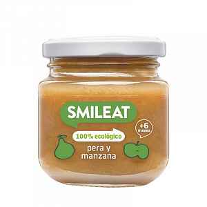 Smileat BIO ovocný příkrm hruška a jablko 6m+ 130 g