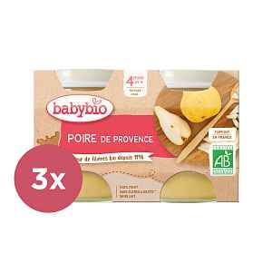 3x BABYBIO Příkrm hruška Williams (2x130 g)