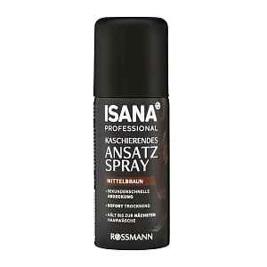 ISANA Professional Sprej na odrosty středně hnědý 100 ml