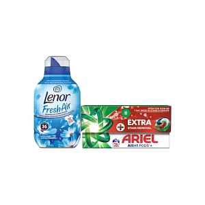 Ariel All-in-1 PODS+ kapsle na praní 26 PD + Lenor Fresh Air aviváž 36 PD