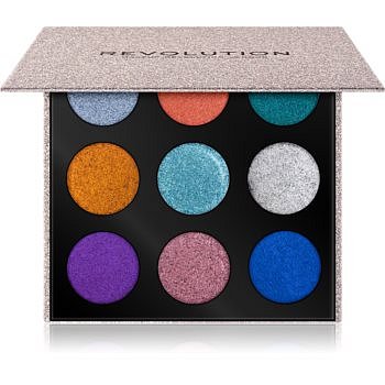 Makeup Revolution Pressed Glitter Palette paletka lisovaných třpytek odstín Illusion 10,8 g