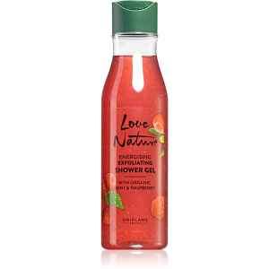 Oriflame Love Nature Organic Mint & Raspberry exfoliační sprchový gel 250 ml