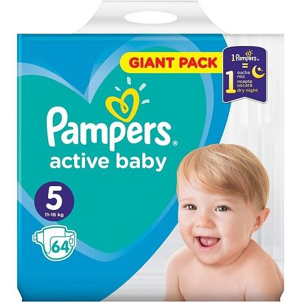 Pampers Active Baby Giant Pack S5 64ks