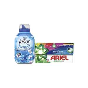 Ariel All-in-1 PODS+ kapsle na praní 30 PD + Lenor Fresh Air aviváž 36 PD