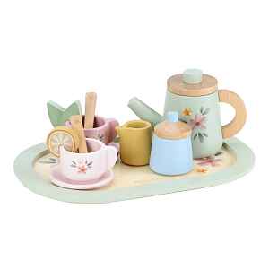 LITTLE DUTCH Čajový set dřevěný s květinovým potiskem