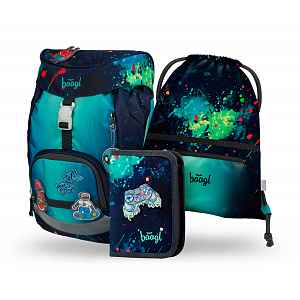 Baagl SET 3 AIRY Chill: batoh, penál, sáček