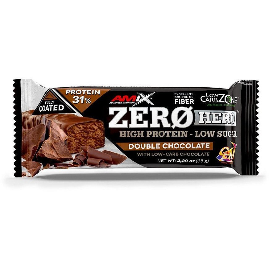 Amix Zero Hero 31% Protein Bar, Double Chocolate, 65g