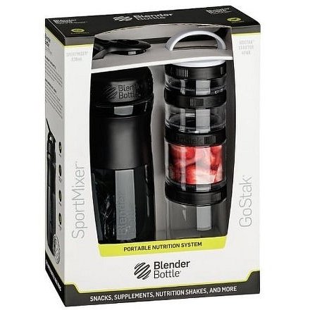 Blender Bottle Sport Mixer 820ml + Go Stack černý