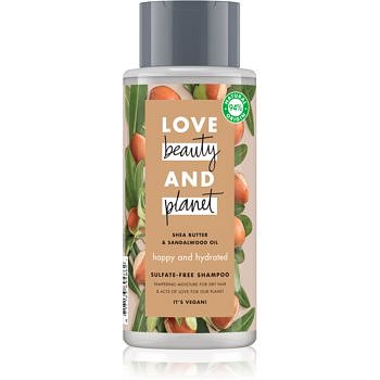 Love Beauty & Planet Happy and Hydrated bezsulfátový šampon pro suché vlasy 400 ml