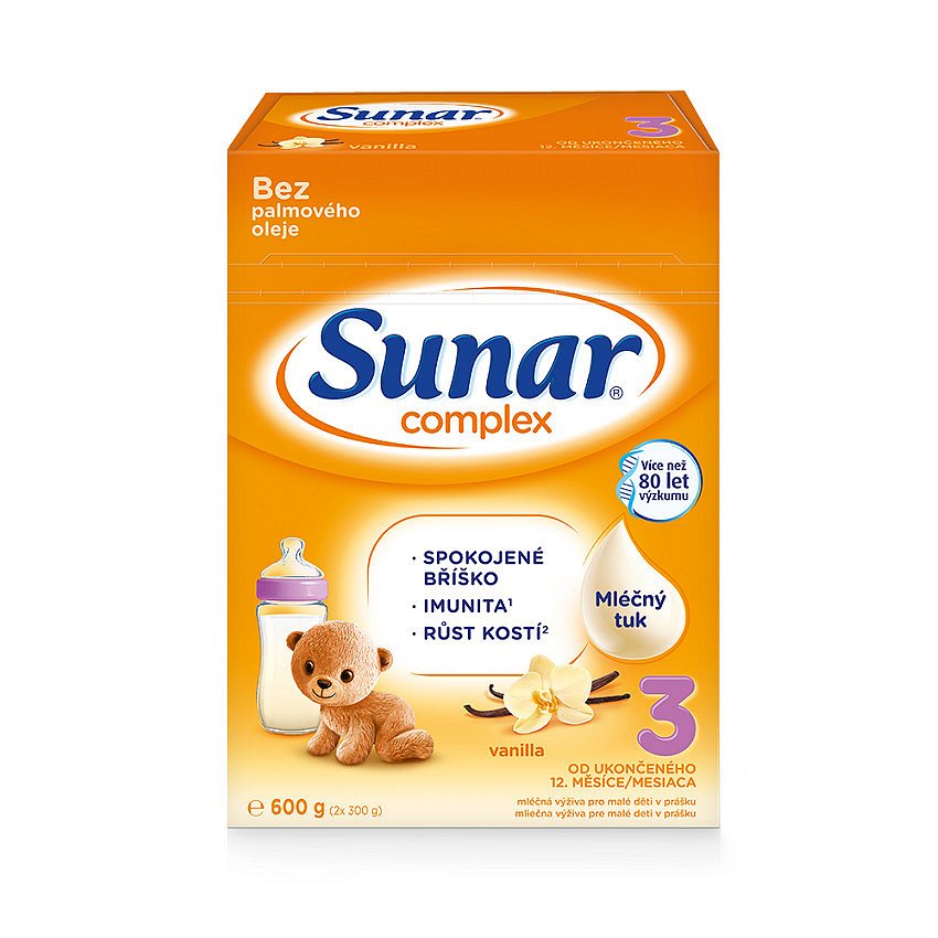 Sunar Complex 3 vanilka 600g - nový - balení 3 ks