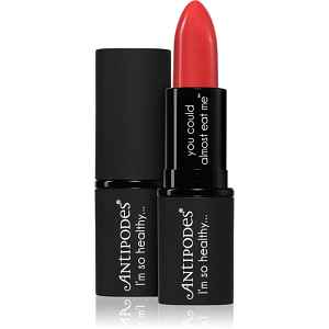 Antipodes Moisture-Boost Natural Lipstick vyživující rtěnka odstín South Pacific Coral 4 g