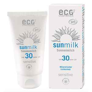 Eco Cosmetics Sun Milk Sensitive, opalovací mléko  SPF 30, BIO, 75 ml