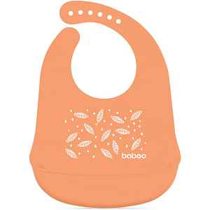 Baboo Silicone Bib bryndák Peachy Keen, 4m+ 1 ks