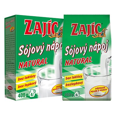 Sójový nápoj - Zajíc natural 400g-krabička