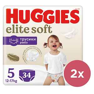 2x HUGGIES® Elite Soft Pants - 5 (34)