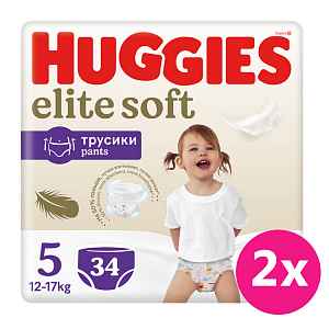 2x HUGGIES® Elite Soft Pants - 5 (34)