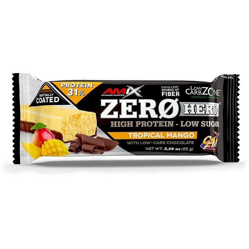 Amix Zero Hero 31% Protein Bar, Mango, 65g
