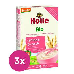 EXPIRACE: 27.04.2024 3x HOLLE Kaše nemléčná Bio krupičná 250 g