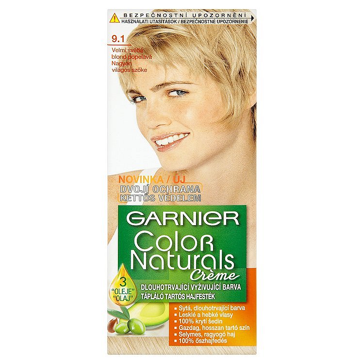Garnier Color Naturals Crème dlouhotrvající vyživující barva velmi světlá blond popelavá 9.1