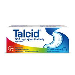 Talcid 500mg 50 žvýkacích tablet