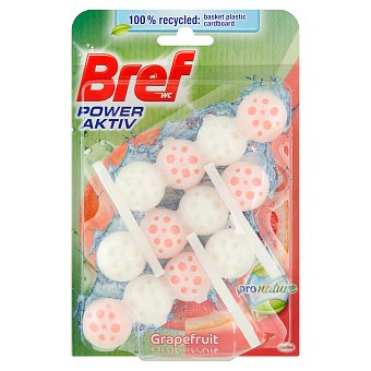 Bref Power Aktiv ProNature Grapefruit tuhý WC blok 3x50 g