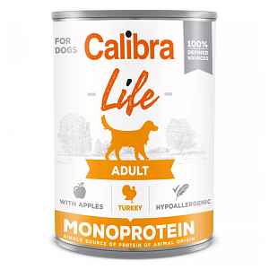 CALIBRA Life konzerva Adult Turkey with apples pro psy 400 g