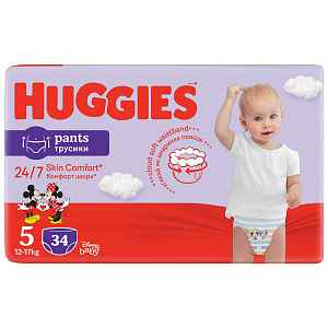 HUGGIES Pants Jumbo 5 12-17kg 34ks