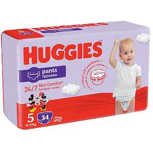 HUGGIES Pants Jumbo 5 12-17kg 34ks