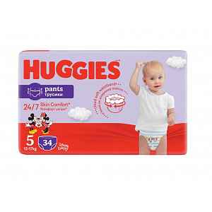 HUGGIES Pants Jumbo 5 12-17kg 34ks