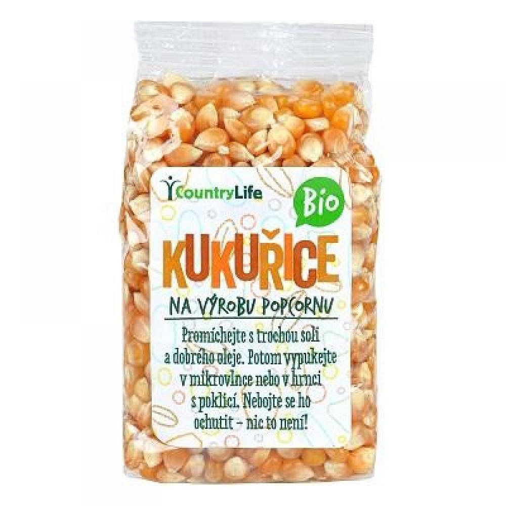 COUNTRY LIFE Kukuřice na výrobu popcornu BIO 200 g