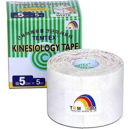 TEMTEX kinesio tape bílá 5cmx5m