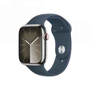 Apple Watch S9 Cellular 45 mm sport loop S/M smart hodinky Silver/Storm Blue