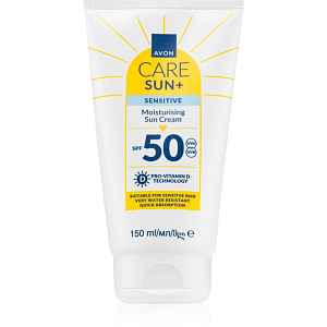 Avon Care Sun + Sensitive hydratační krém na opalování pro citlivou pleť SPF 50 150 ml
