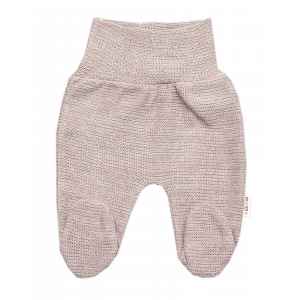 Baby Nellys Pletené kojenecké polodupačky Hand Made, béžové, vel. 68