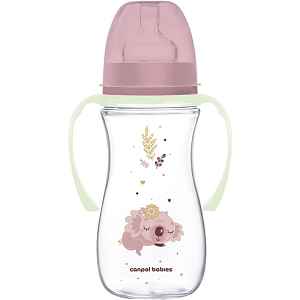 Canpol babies EasyStart Sleepy Koala 300 ml kojenecká láhev 12 m+ Pink 1 ks