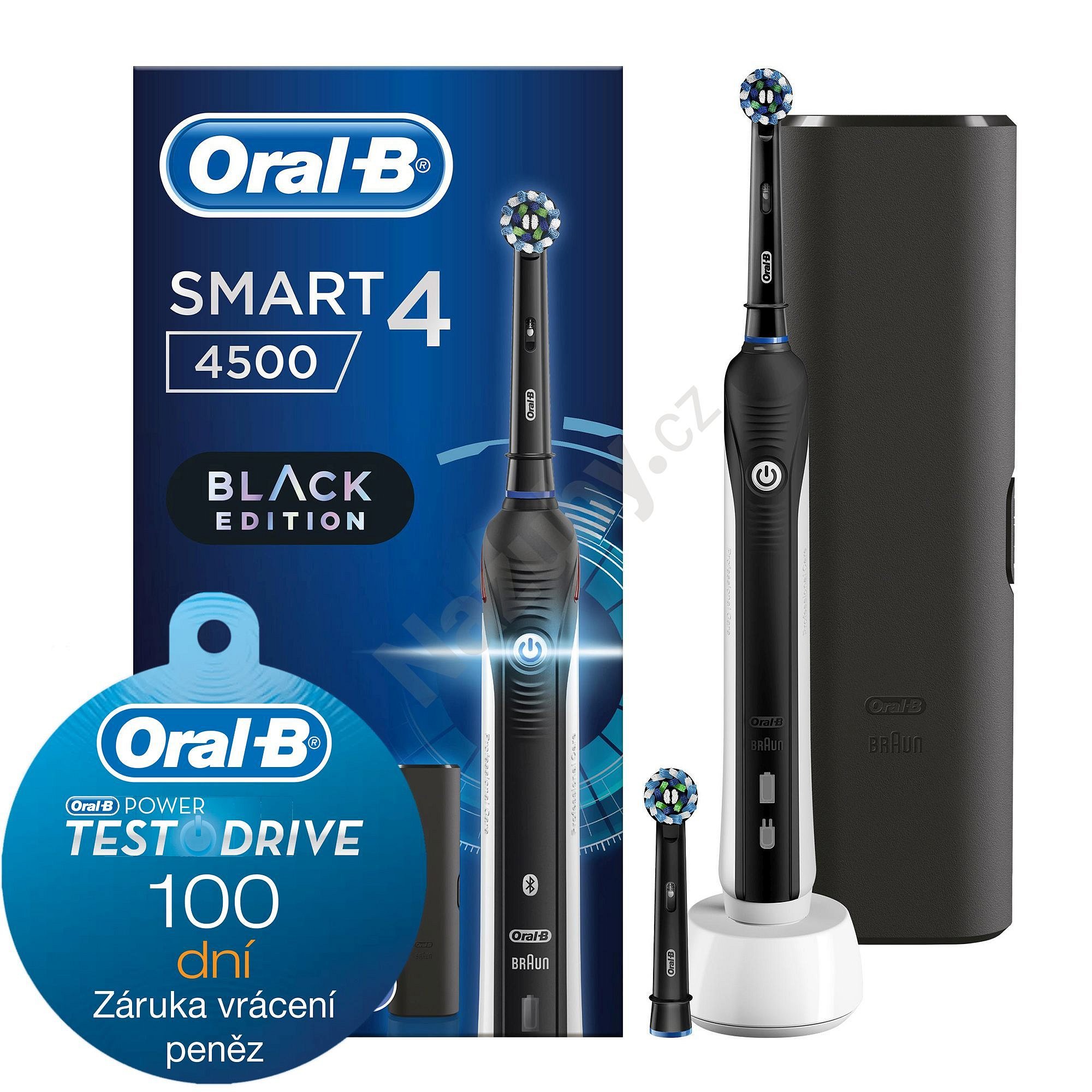 Oral-B 4500 SS CA Black + TravelCase - 100 dní záruka vrácení peněz