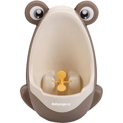 BABY YUGA Dětský pisoár žába – hnědý