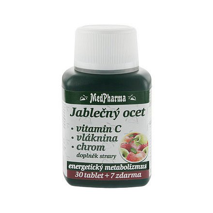 MedPharma Jablečný ocet+vlák.+vitamín C+chrom tablety 37