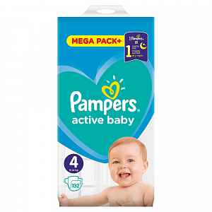 Pampers Active Baby Mega Pack S4 132ks