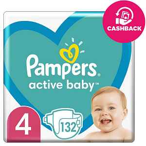 Pampers Active Baby Mega Pack S4 132ks